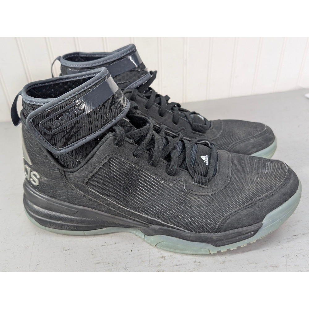 Adidas Dual Threat Techfit Basketball Shoes Men's 11 Black Adiprene+ High Top